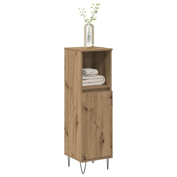 vidaXL Bathroom Cabinet Artisan Oak 30x30x100 cm Engineered Wood