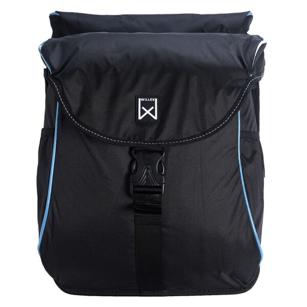 Willex Bicycle Panniers 300 Flexi 24 L Black and Blue