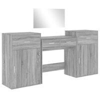 vidaXL 4 Piece Dressing Table Set Grey Sonoma Engineered Wood