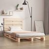 vidaXL Bed Frame without Mattress 75x190 cm Small Single Solid Wood Pine