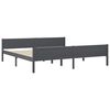 vidaXL Bed Frame without Mattress Solid Pinewood Grey 200x200 cm