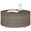 vidaXL Outdoor Coffee Tables Grey &Oslash; 68 x 30 cm Rattan