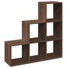 vidaXL Room Divider Bookcase&nbsp;3-Tier&nbsp;Brown Oak 99x29x99 cm Engineered Wood