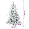 vidaXL Artificial Hinged Christmas Tree Snow Flocked White 240 cm