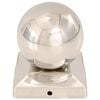 vidaXL Post Caps 6 pcs Globe Final Stainless Steel 91x91 mm