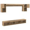 vidaXL TV Wall Units with LED 6 pcs Artisan Oak Engineered Wood