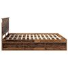 vidaXL Bed Frame with Headboard Old Wood 200 x 200 cm Solid Pine Wood