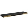 vidaXL Floating Wall Shelf High Gloss Black 90x23.5x3.8 cm MDF