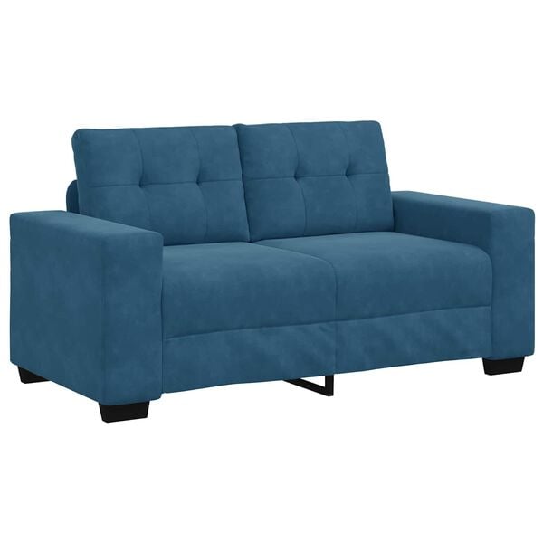 vidaXL Sofa 120cm Blue Poly velvet