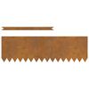 vidaXL Lawn Edging 10 pcs Brown 100 x 0.05 x 30 cm Weathering Steel
