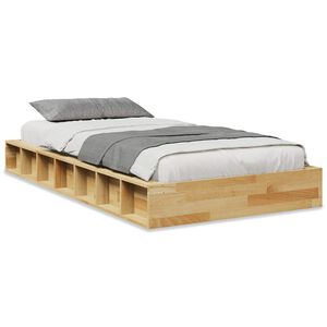 vidaXL Bed Frame without Mattress 75x190 cm Solid Wood Oak