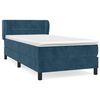 vidaXL Box Spring Bed with Mattress Dark Blue 90x190 cm Velvet