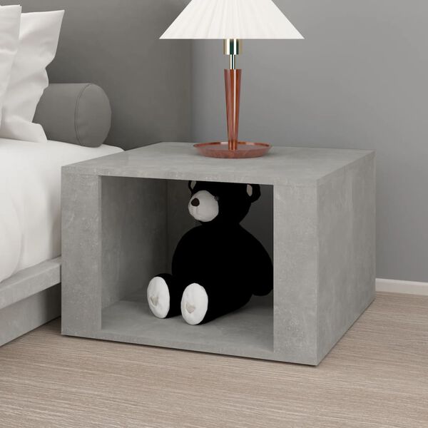 vidaXL Bedside Table Concrete Grey 57x55x36 cm Engineered Wood