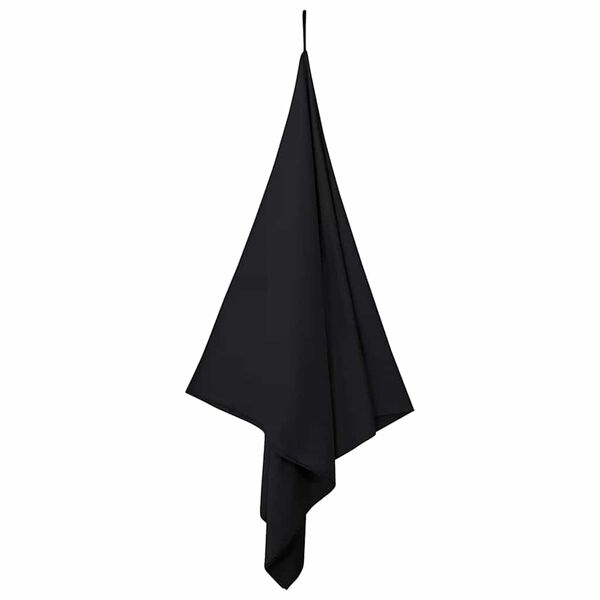 vidaXL Sports Towels 2 pcs Black 200 x 100 cm Polyester and polyamide