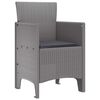 vidaXL Garden Chair 4 pcs Light grey 53 x 49 x 85 cm PP