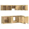 vidaXL Cabinet with Drawer SKI 10 pcs Honey Brown Solid Pine Wood
