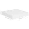 vidaXL Floating Wall Shelves 4 pcs White 23x23.5x3.8 cm MDF