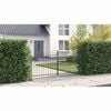 vidaXL Garden Gate with Lock Grey 150 x 300 cm Steel