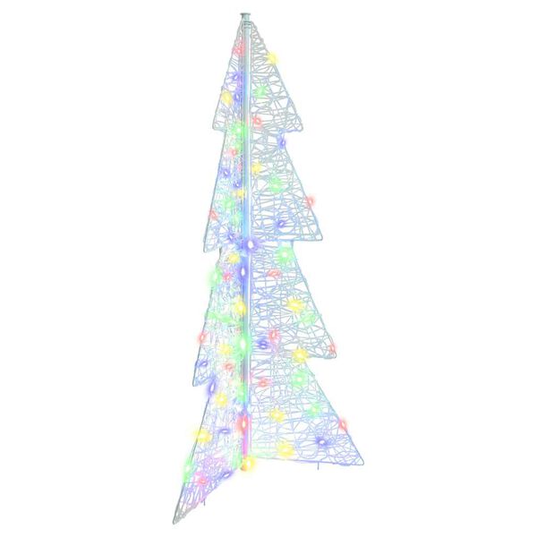 vidaXL Christmas Tree with 100 LEDs Multicolour 120 cm Acrylic