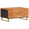 vidaXL Coffee Table Brown and Black 80x50x40 cm Solid Wood Mango