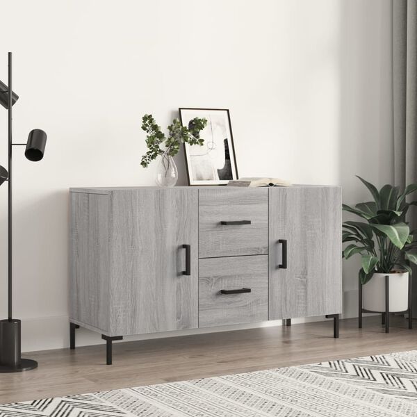 vidaXL Sideboard Grey Sonoma 100x36x60 cm Engineered Wood