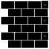 vidaXL Subway Tile 10 pcs Black 30 x 30 cm Polyurethane and PET