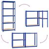 vidaXL 5-Layer Storage Shelf Blue Steel&Engineered Wood