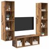 vidaXL TV Cabinet Set Wall-mounted 3 pcs Old Wood Engineered Wood