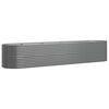 vidaXL Garden Raised Bed | Grey | Powder-coated steel | Large | Durable