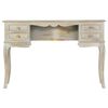 vidaXL Desk Grey 115x45x75 cm Solid Mango Wood