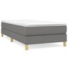 vidaXL Box Spring Bed Frame Dark Grey 80x200 cm Fabric