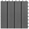 vidaXL Decking Tile 11 pcs Grey 30 x 30 cm WPC