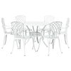 vidaXL Garden Dining Set 7 pcs White Aluminium