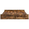 vidaXL Storage Bed Frame Smoked Oak 160 x 200 cm Engineered Wood