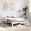 vidaXL Bed Frame with Headboard White 140 x 200 cm Solid Pine Wood
