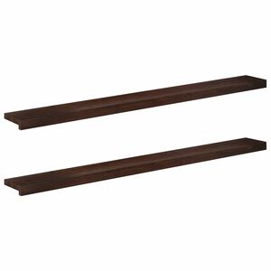 vidaXL Window Sills 2 pcs Dark Brown 160 x 20 x 2 cm Solid Beech Wood