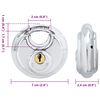 vidaXL Discus Locks with Keys Silver Stainless Steel