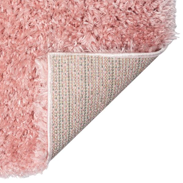 vidaXL High Pile Shaggy Rug Pink 200x290 cm 50 mm
