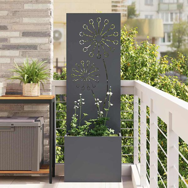 vidaXL Garden Privacy Screen Anthracite 50 x 140 cm Cold-rolled steel