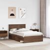vidaXL Bed Frame with Headboard Brown Oak 120 x 200 cm Engineered wood