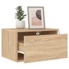 vidaXL Wall-mounted Bedside Cabinets with LED Lights 2 pcs Sonoma Oak
