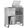 vidaXL Record Cabinet Concrete Grey 84.5x38x89 cm Engineered Wood