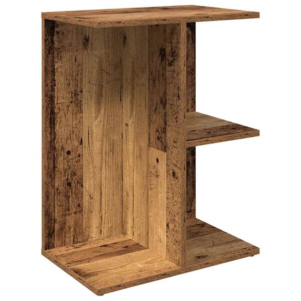 vidaXL Bedside Table Old Wood 46.5x29x61 cm Engineered Wood