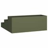 vidaXL Garden Planter Olive Green 90 x 90 x 35 cm Cold-rolled Steel