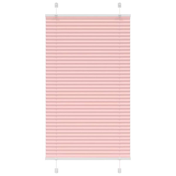 vidaXL Pleated Blind Pink 70x150 cm Fabric Width 69.4 cm Polyester