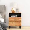 vidaXL Bedside Cabinet 50x33x62 cm Solid Wood Acacia&Engineered Wood