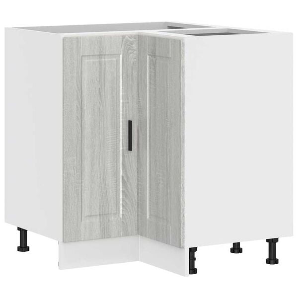 vidaXL Kitchen Corner Base Cabinet Porto Grey Sonoma Engineered Wood