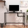 vidaXL Computer Desk Transparent 100x36x74 cm Glass