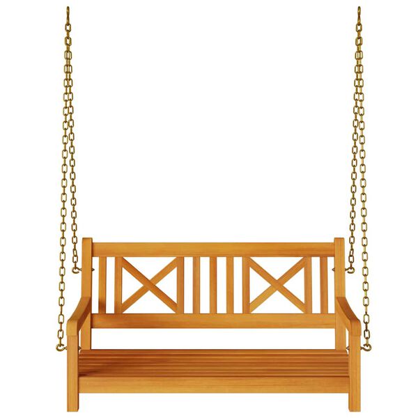 vidaXL Swing Bench Brown 110 x 56 x 58.5 cm Solid Acacia Wood