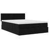 vidaXL Ottoman Bed with Mattress & LEDs Black 140x200cm Velvet